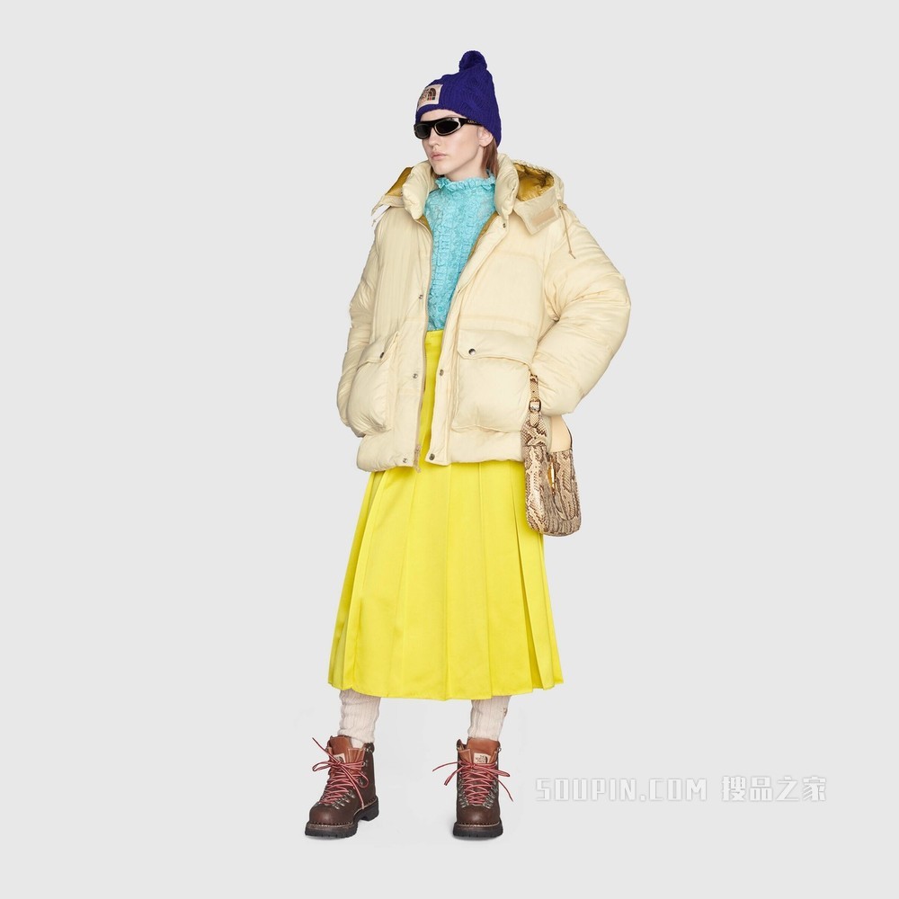 The North Face x Gucci联名系列羽绒夹克 象牙白色