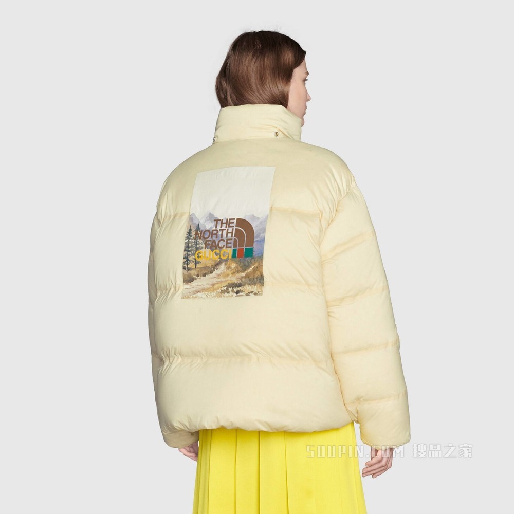 The North Face x Gucci联名系列羽绒夹克 象牙白色
