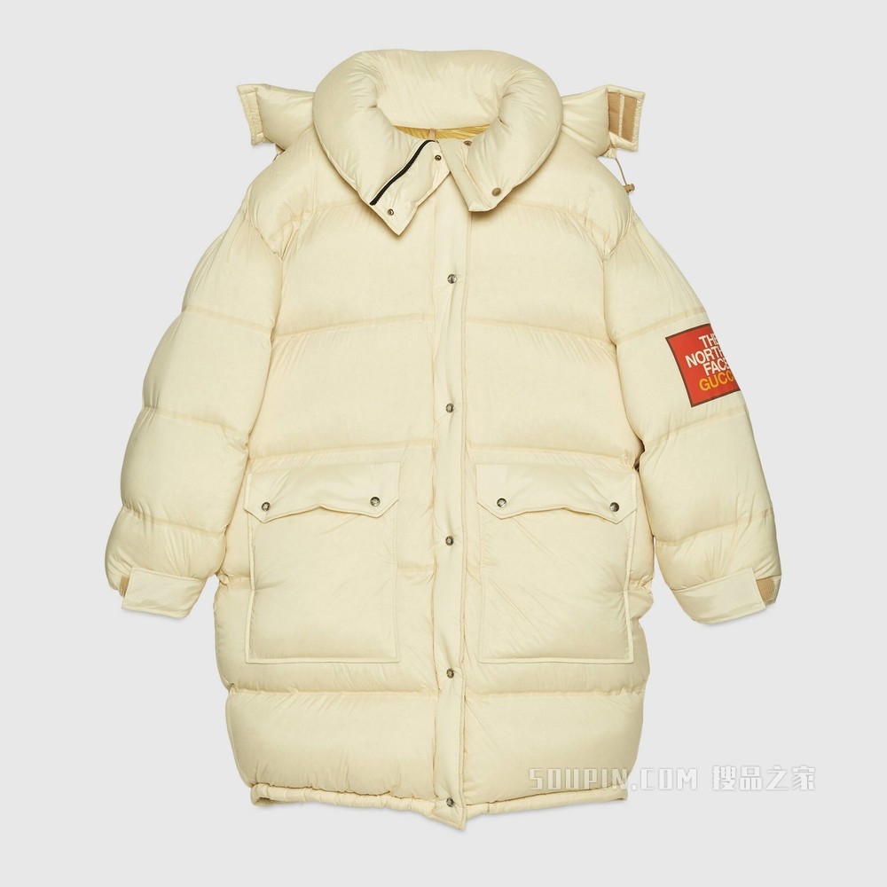 The North Face x Gucci联名系列羽绒夹克 象牙白色