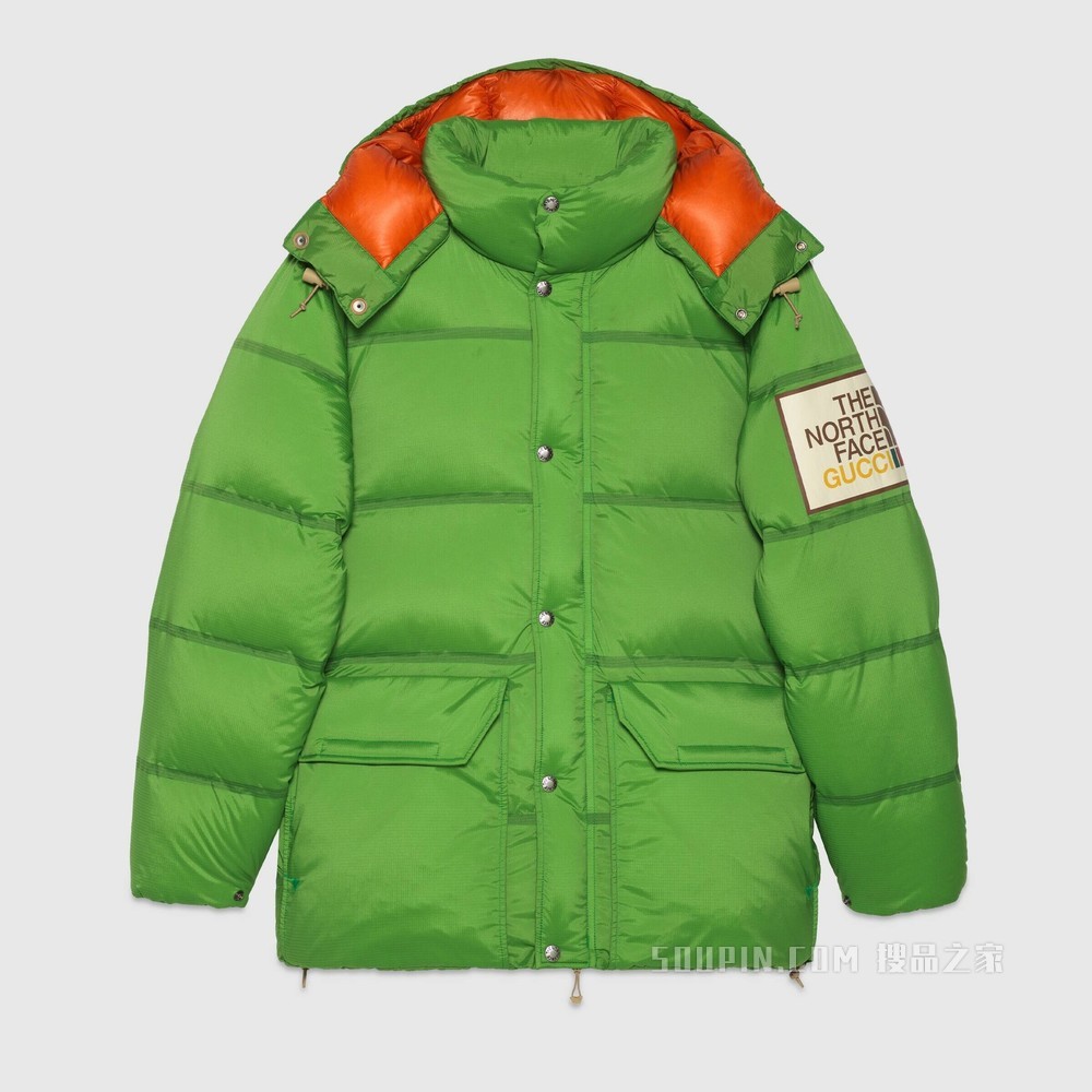 The North Face x Gucci联名系列羽绒夹克 绿色