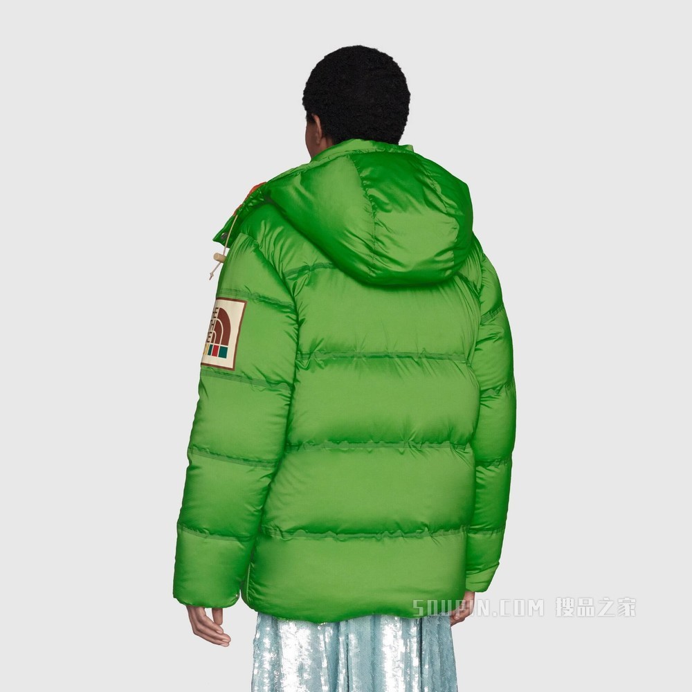 The North Face x Gucci联名系列羽绒夹克 绿色