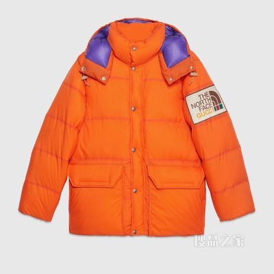 The North Face x Gucci联名系列羽绒夹克 橙色