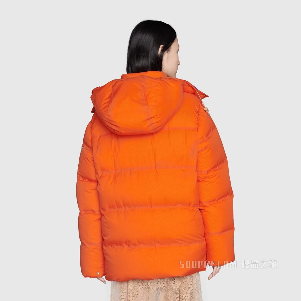 The North Face x Gucci联名系列羽绒夹克 橙色