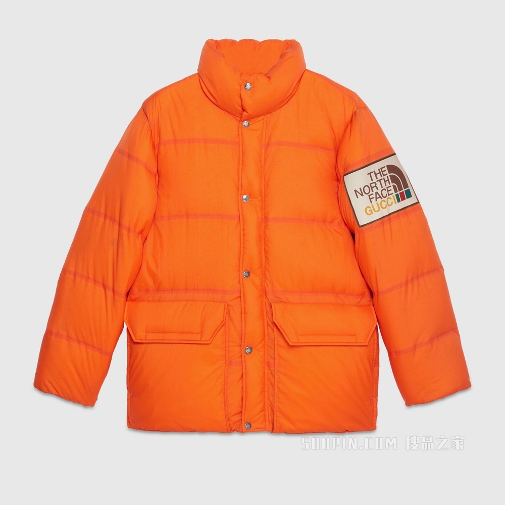 The North Face x Gucci联名系列羽绒夹克 橙色
