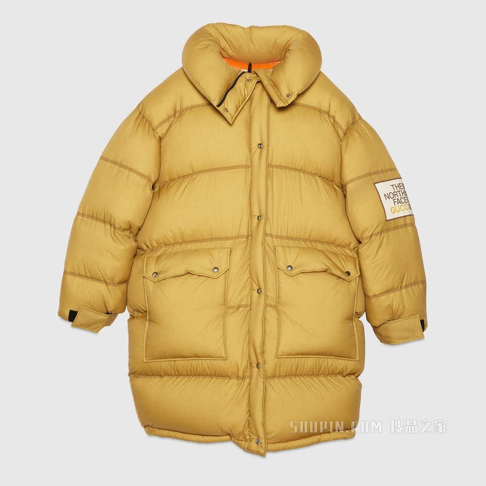The North Face x Gucci联名系列羽绒夹克 卡其色