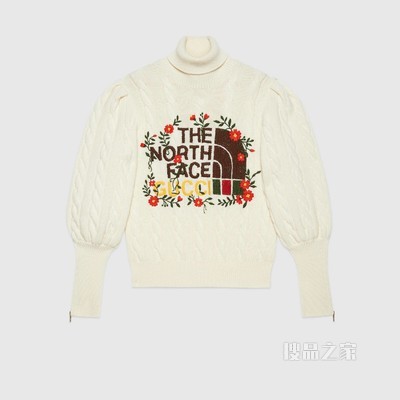 The North Face x Gucci联名系列毛衣 象牙白色