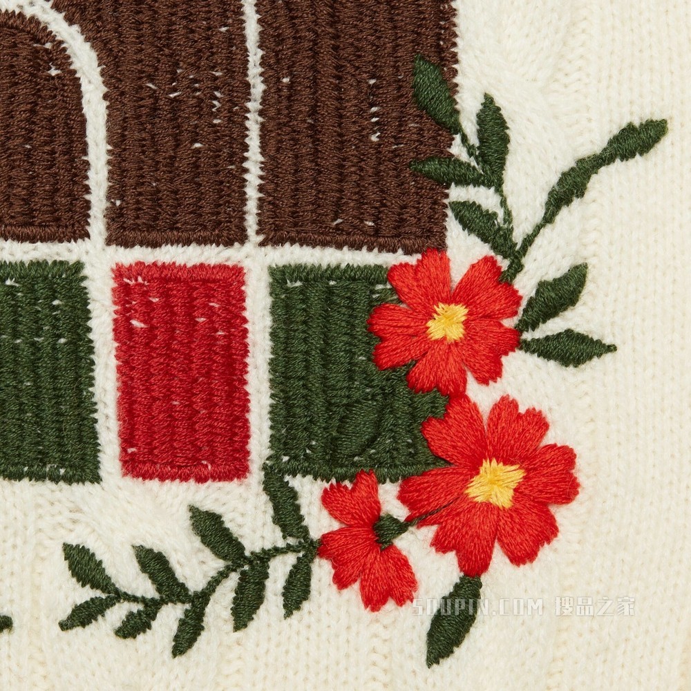 The North Face x Gucci联名系列毛衣 象牙白色