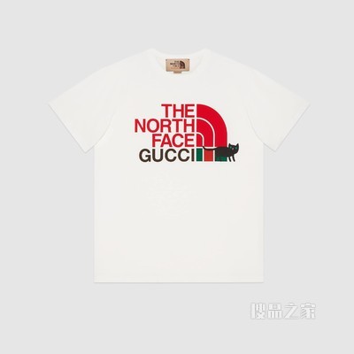 The North Face x Gucci联名系列T恤 米白色