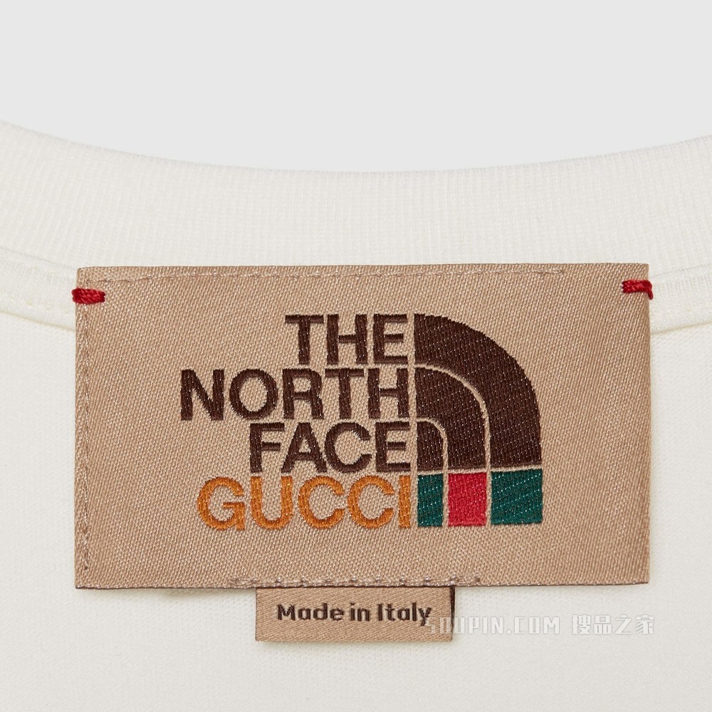 The North Face x Gucci联名系列T恤 米白色