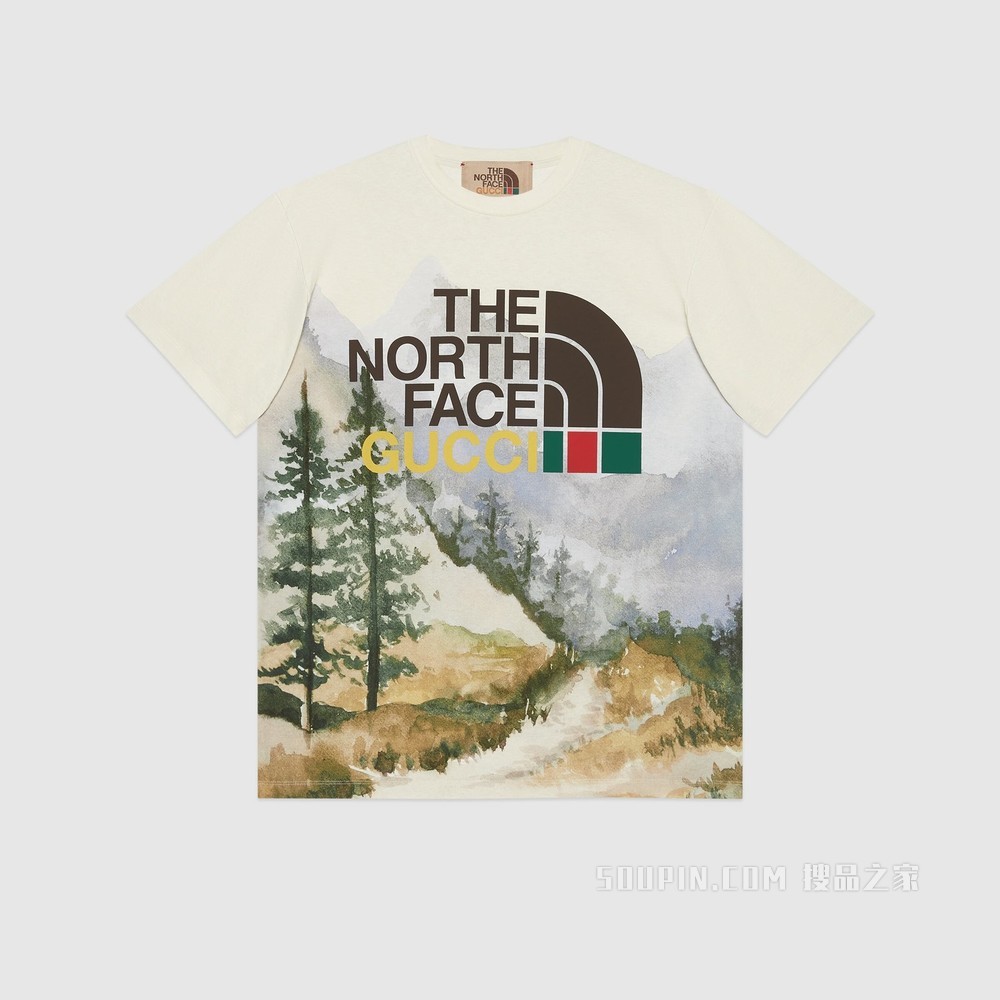 The North Face x Gucci联名系列T恤 象牙白色