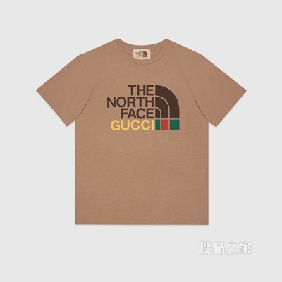 The North Face x Gucci联名系列T恤 驼色
