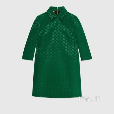轻质GG帆布连衣裙 翠绿色