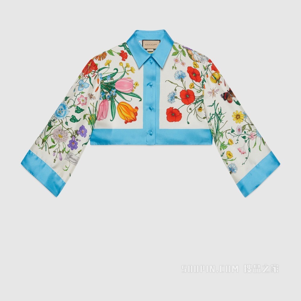 Gucci 100特别系列上衣套装 象牙白和浅蓝色