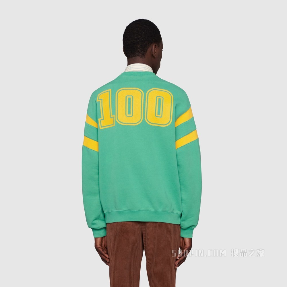 Gucci 100特别系列棉质卫衣 翠绿色