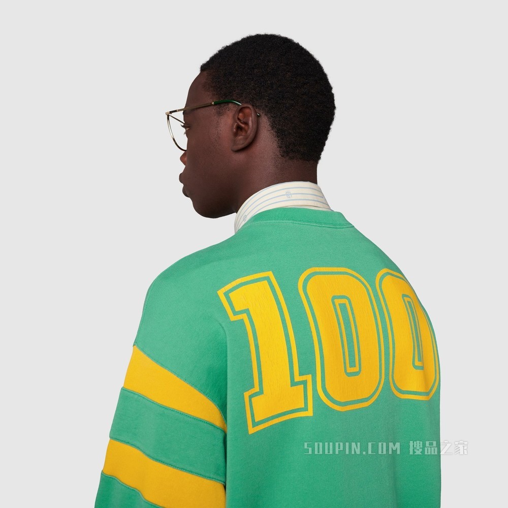 Gucci 100特别系列棉质卫衣 翠绿色