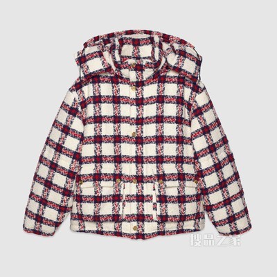 格纹花呢夹棉夹克 多色
