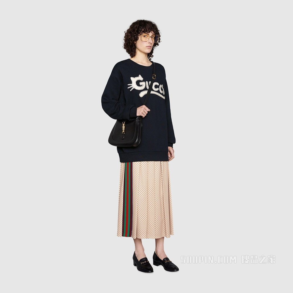 Gucci猫咪标识卫衣 黑色