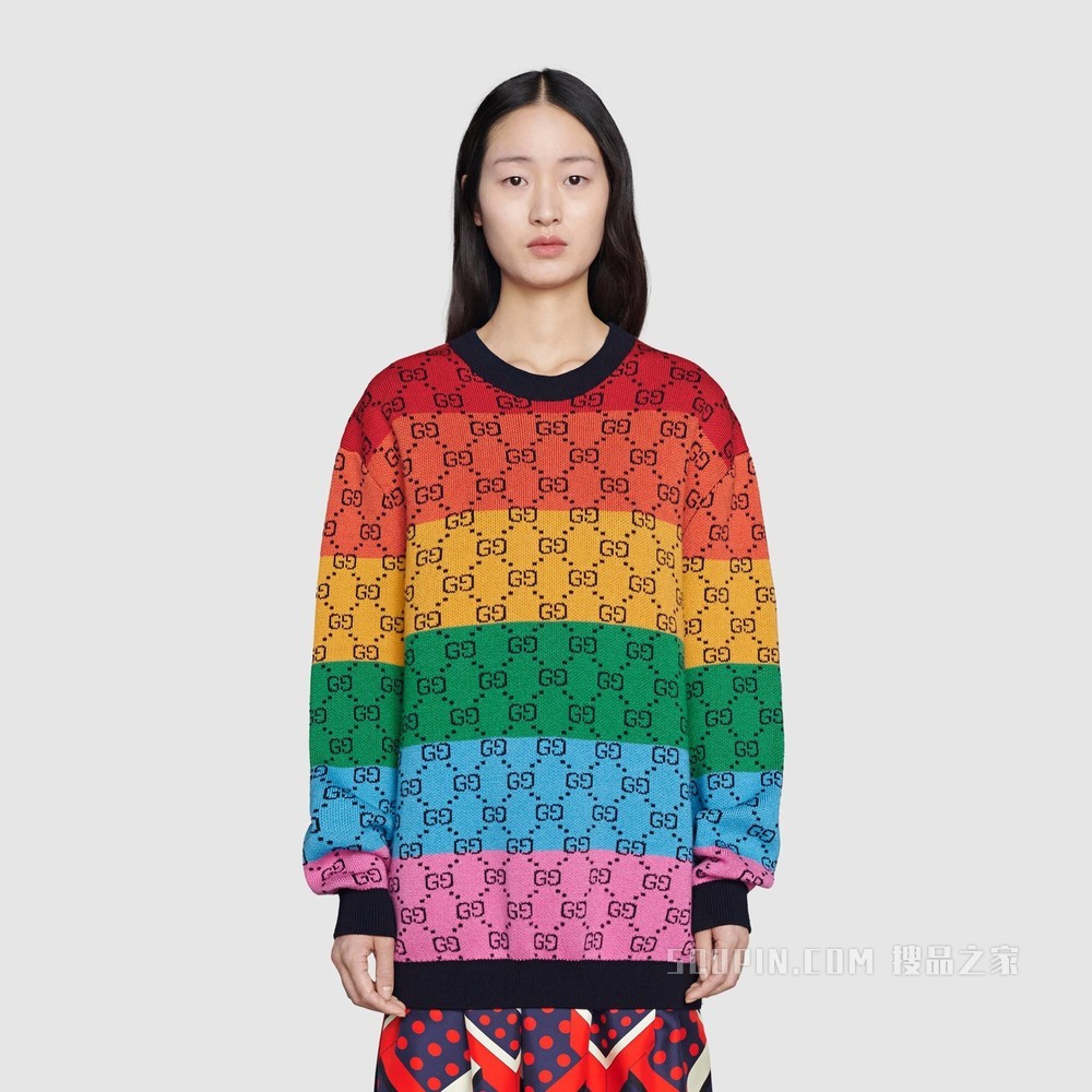 GG Multicolor系列棉毛混纺毛衣 多色