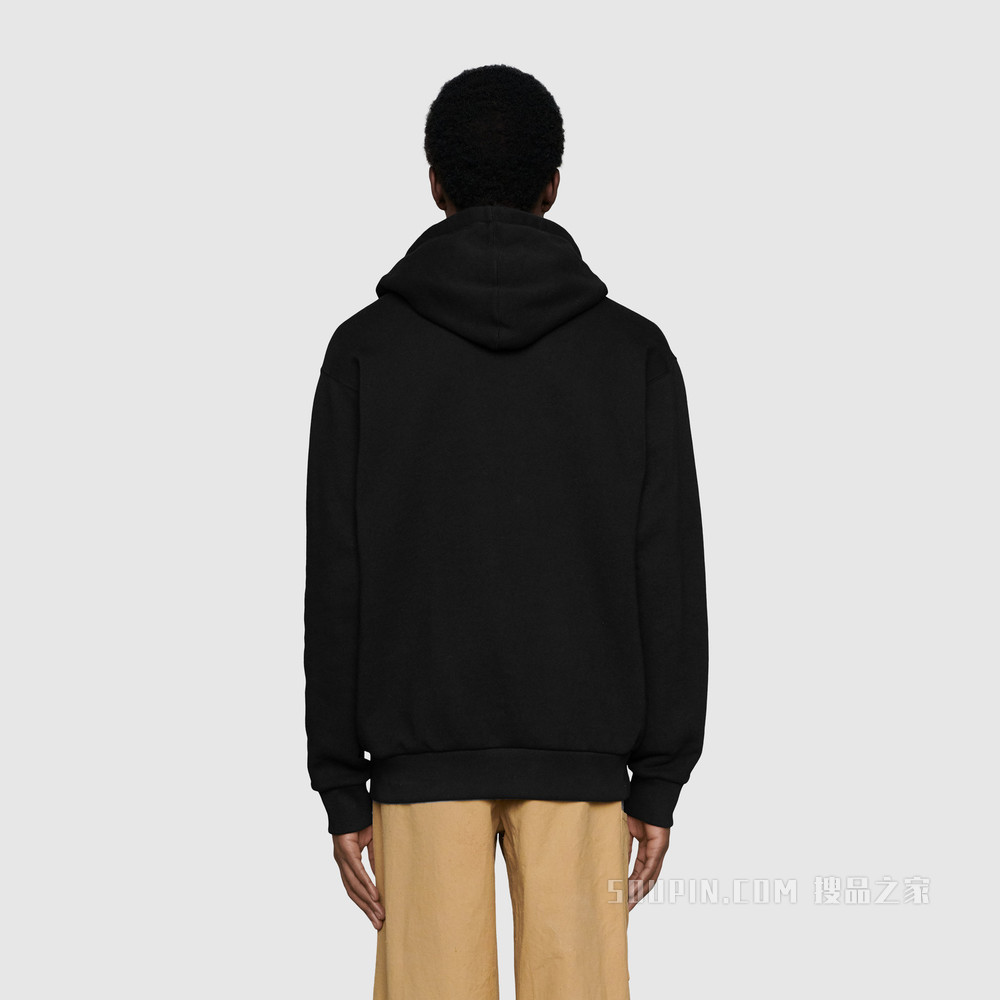 Gucci Boutique印花卫衣 黑色棉布