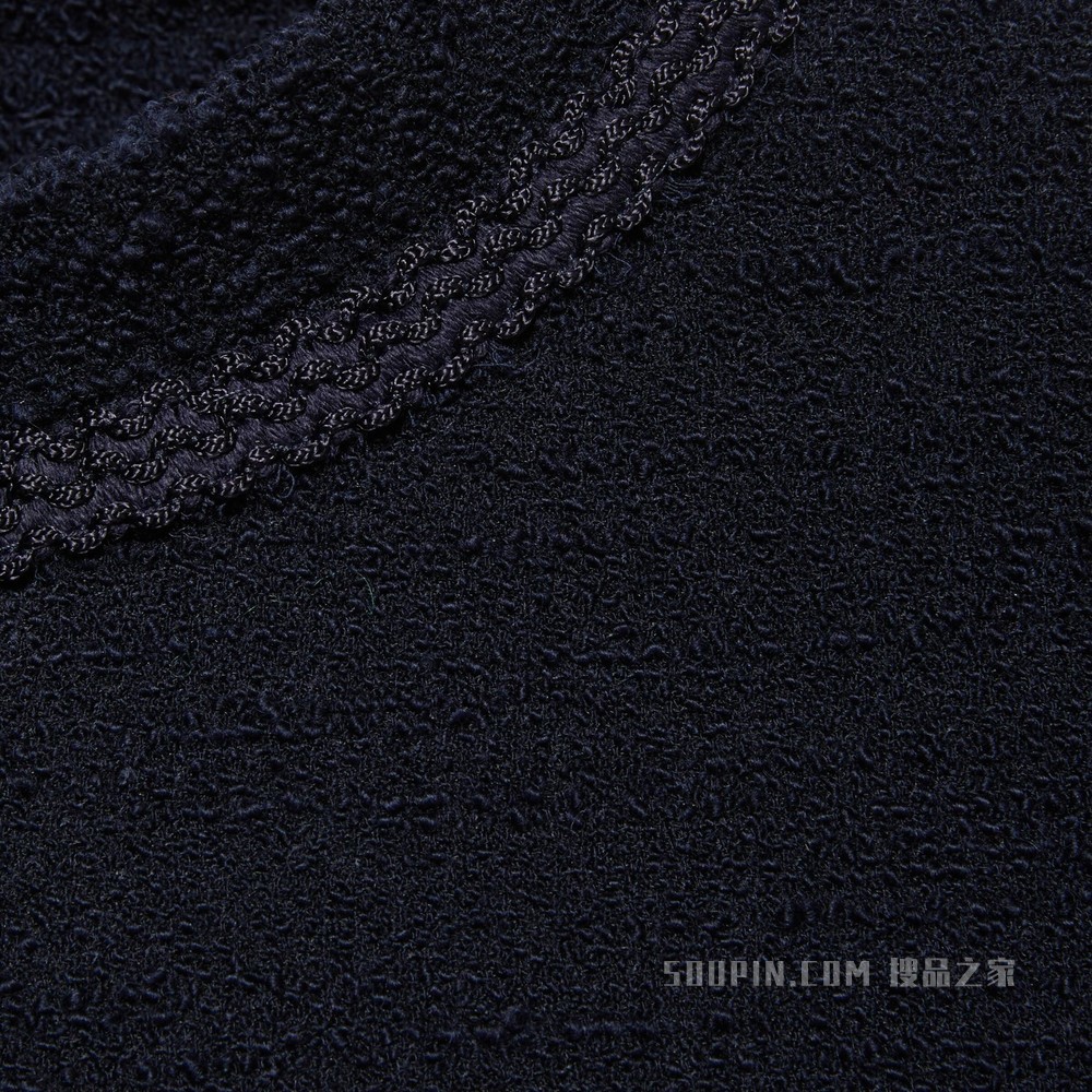 花呢绉绸夹克 深蓝色