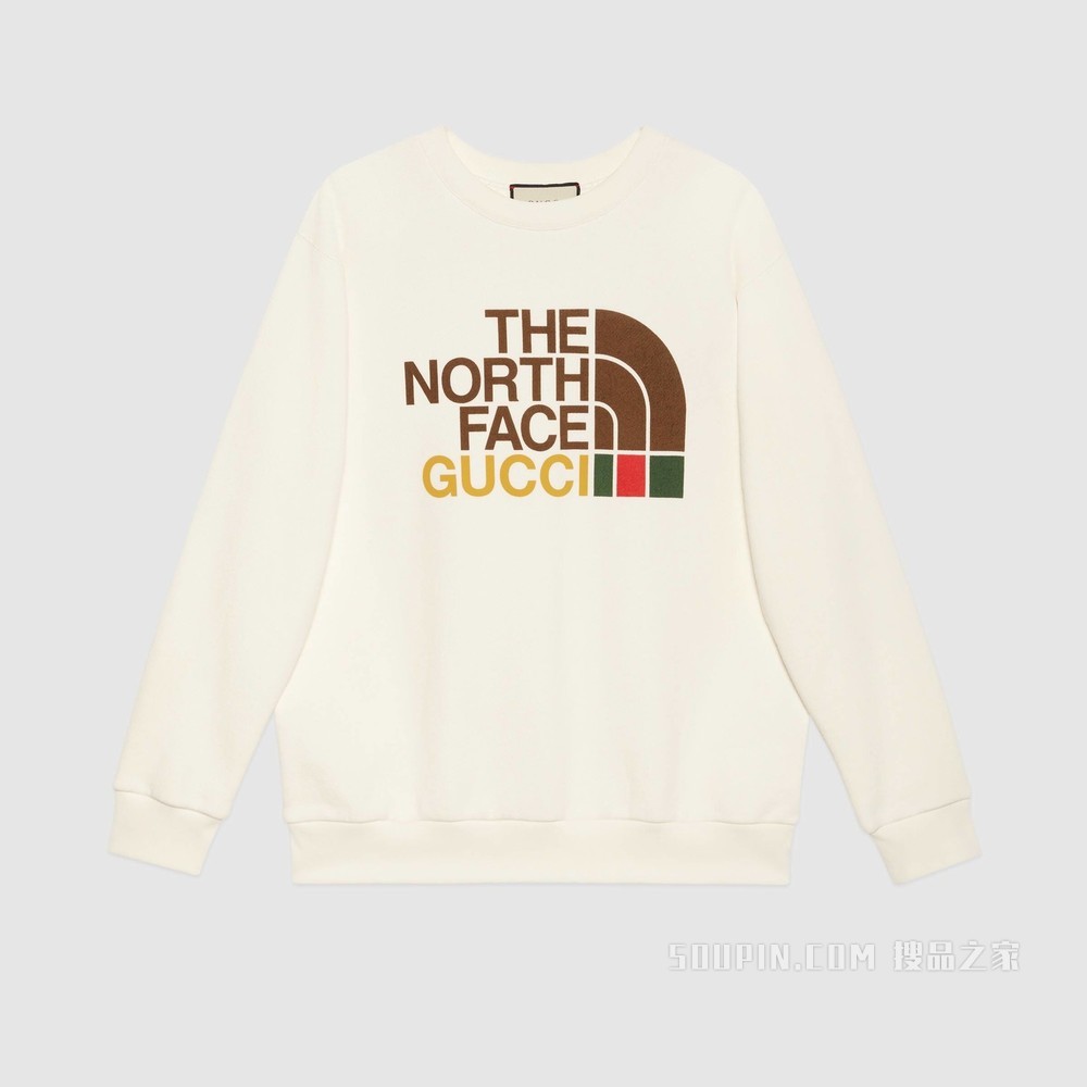 The North Face x Gucci联名系列女士棉质卫衣 白色
