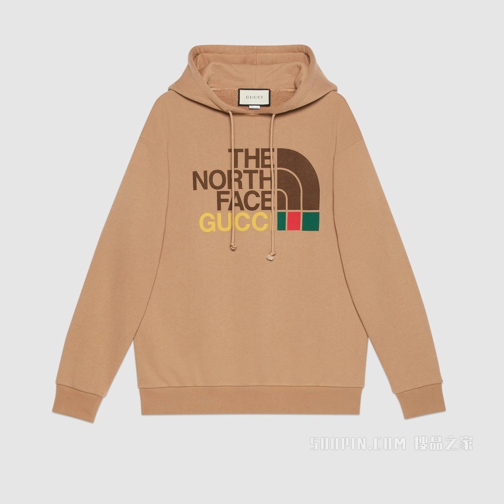 The North Face x Gucci联名系列棉质卫衣 棕色