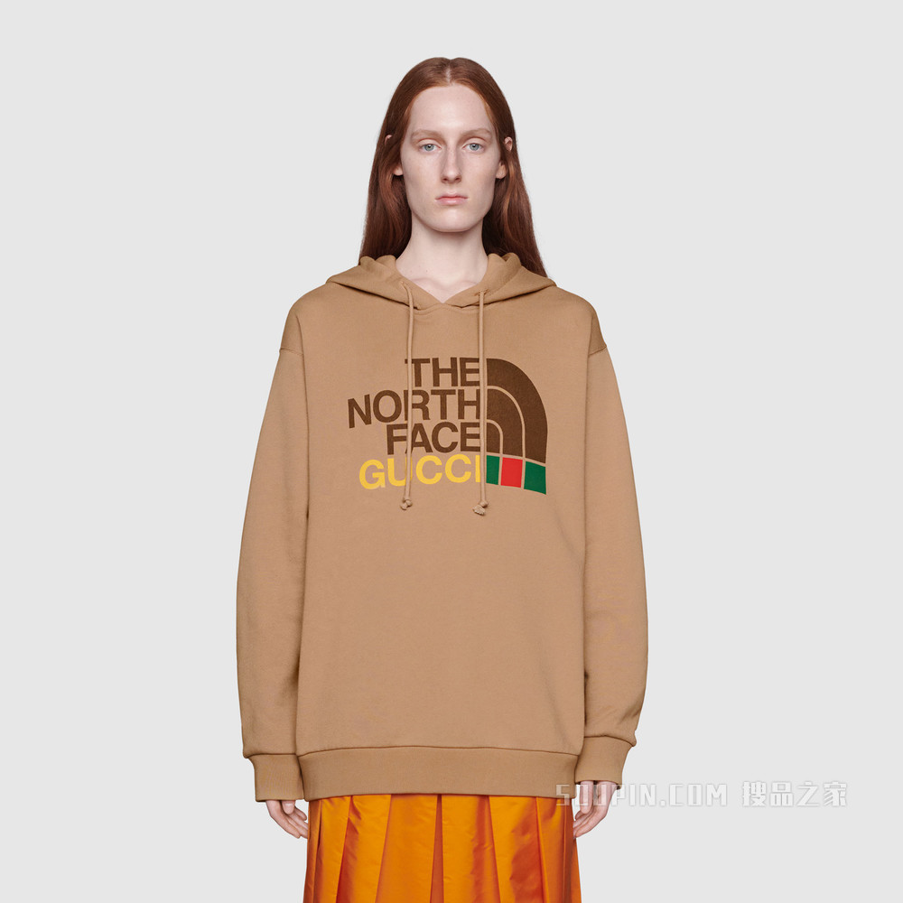 The North Face x Gucci联名系列棉质卫衣 棕色