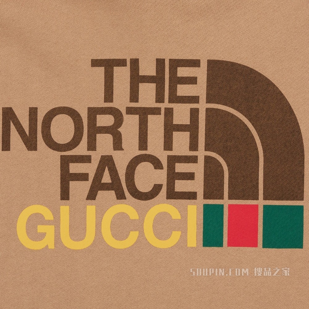 The North Face x Gucci联名系列棉质卫衣 棕色