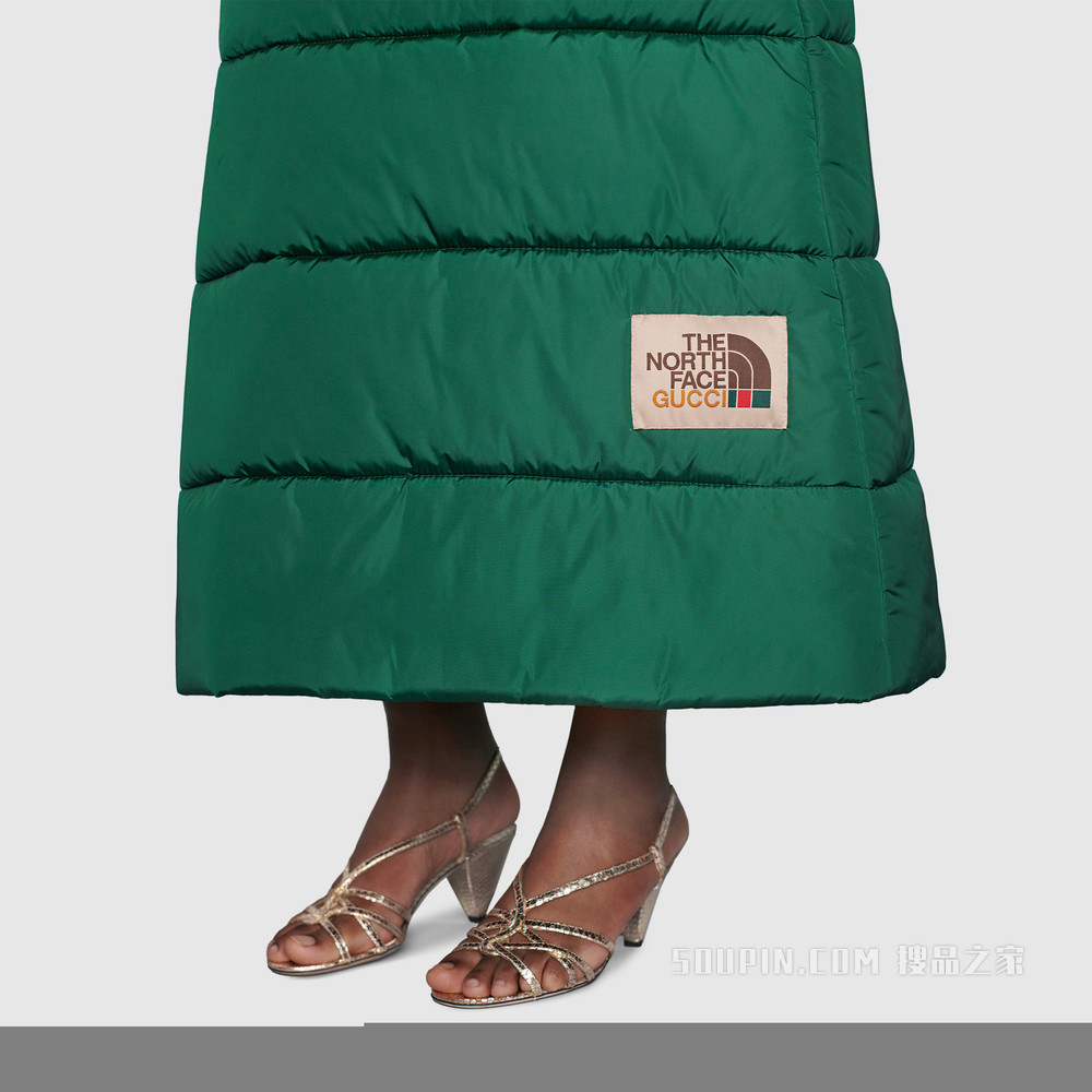The North Face x Gucci联名系列尼龙背带裙 绿色