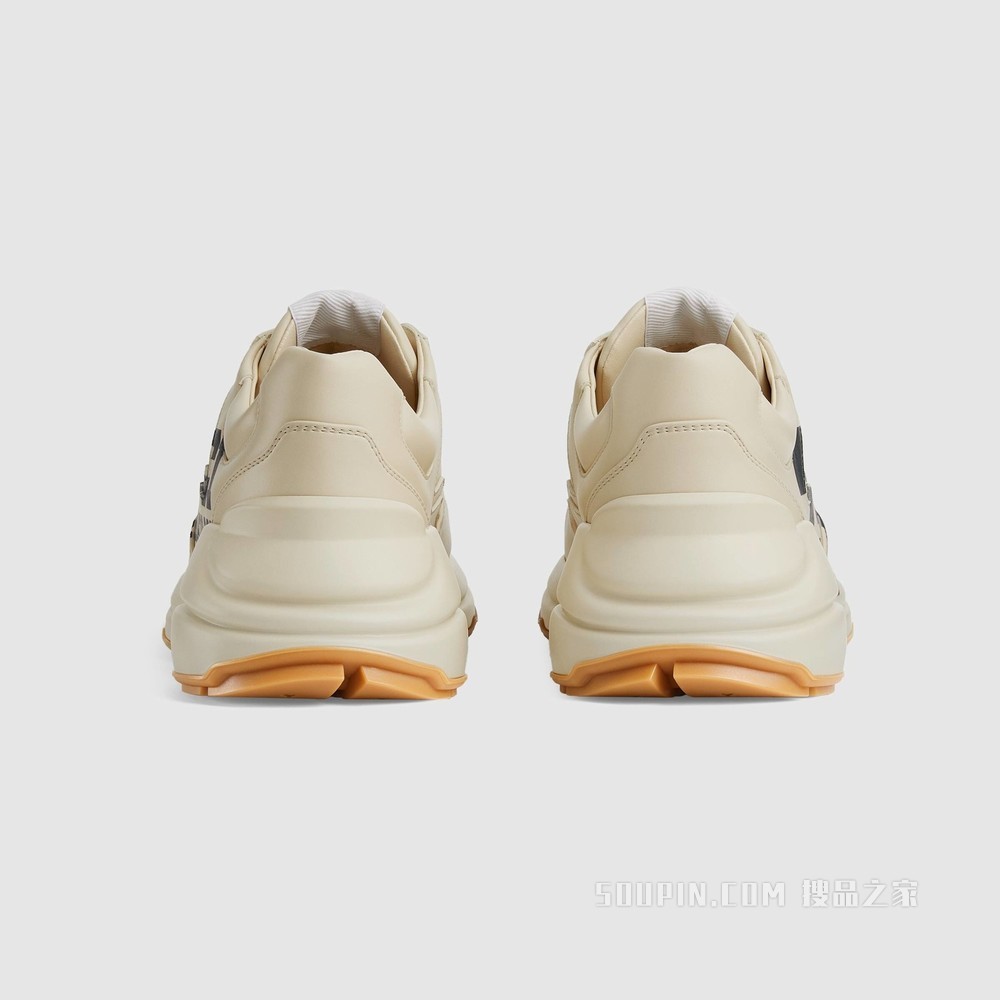 Rhyton系列女士“25”印花运动鞋 象牙白可持续材料Demetra