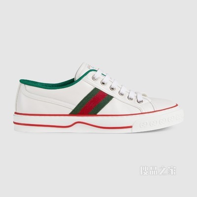Gucci Tennis 1977系列女士运动鞋 白色皮革