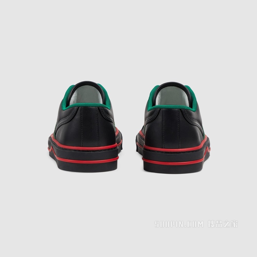 Gucci Tennis 1977系列女士运动鞋 黑色皮革