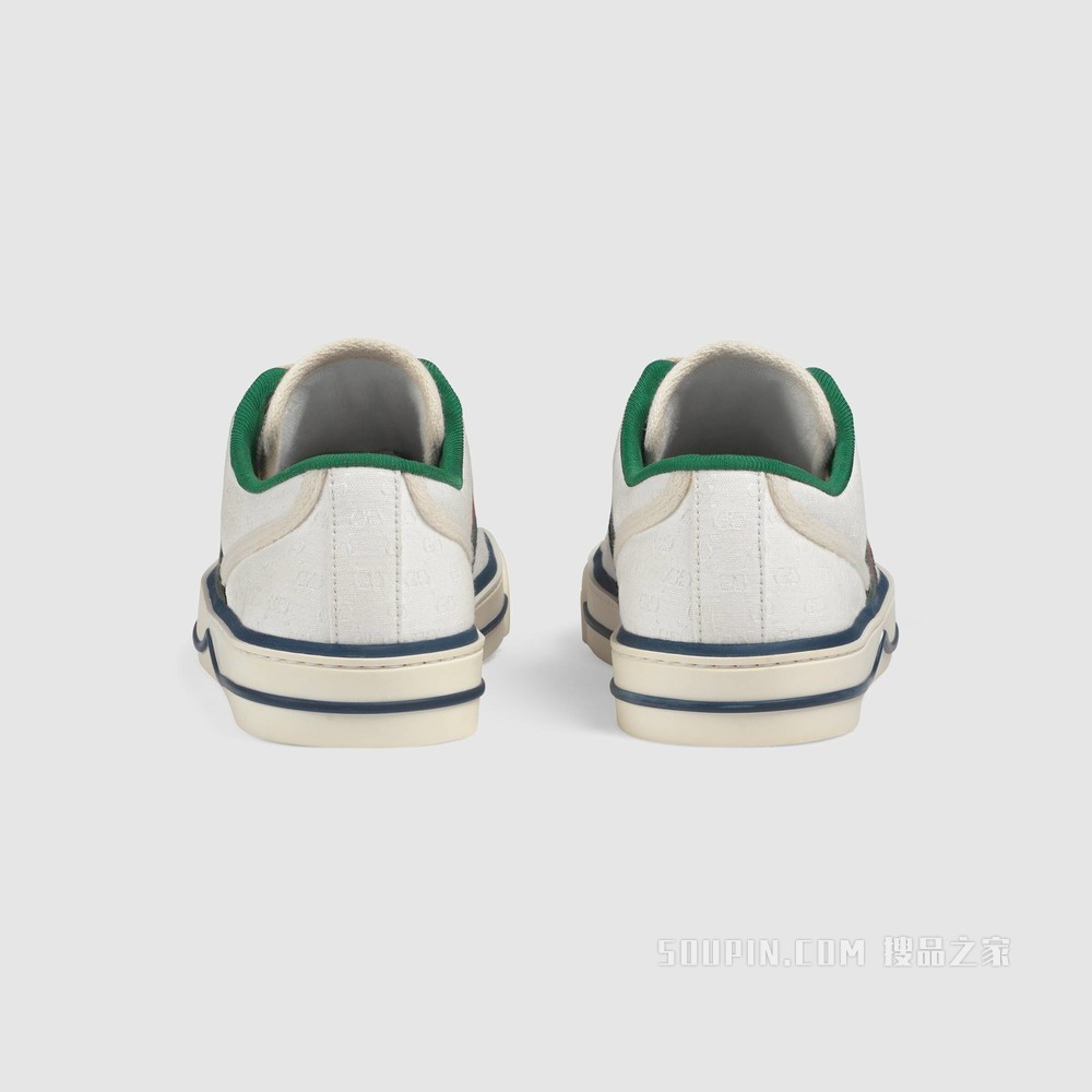 Gucci Tennis 1977系列女士运动鞋 白色迷你GG Supreme帆布