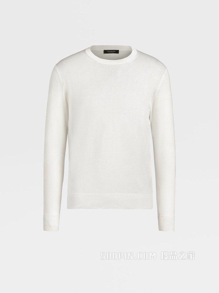 Premium 棉质针织圆领运动衫