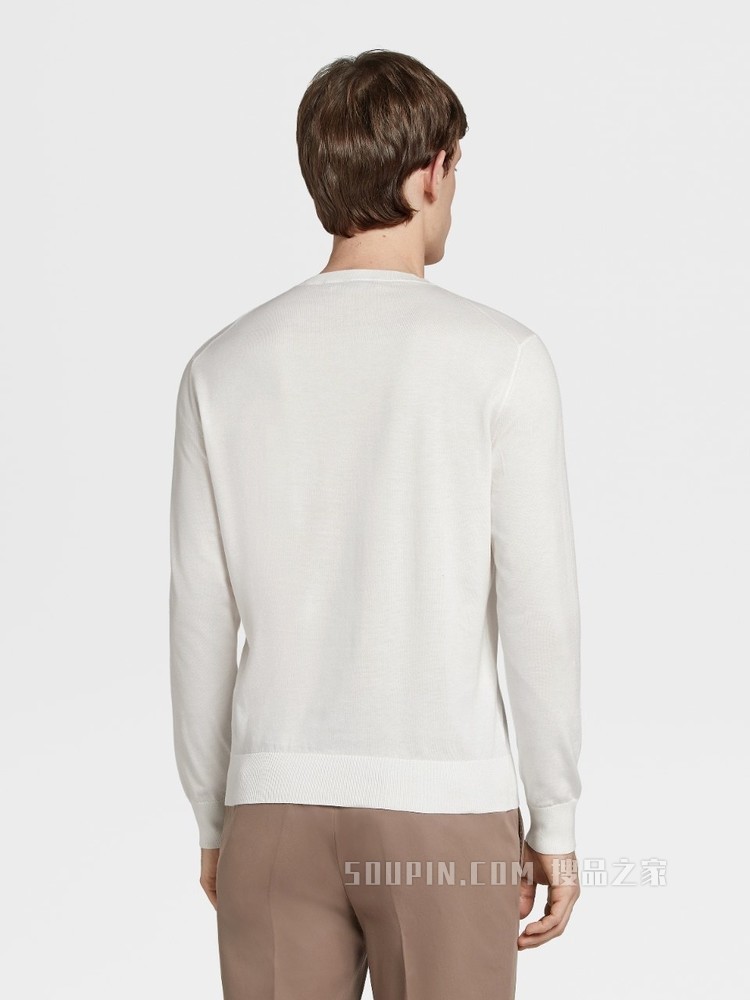 Premium 棉质针织圆领运动衫