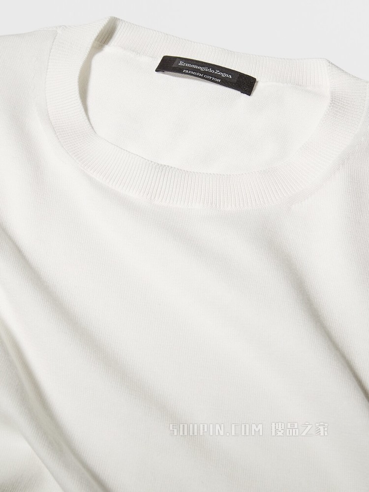 Premium 棉质针织圆领运动衫