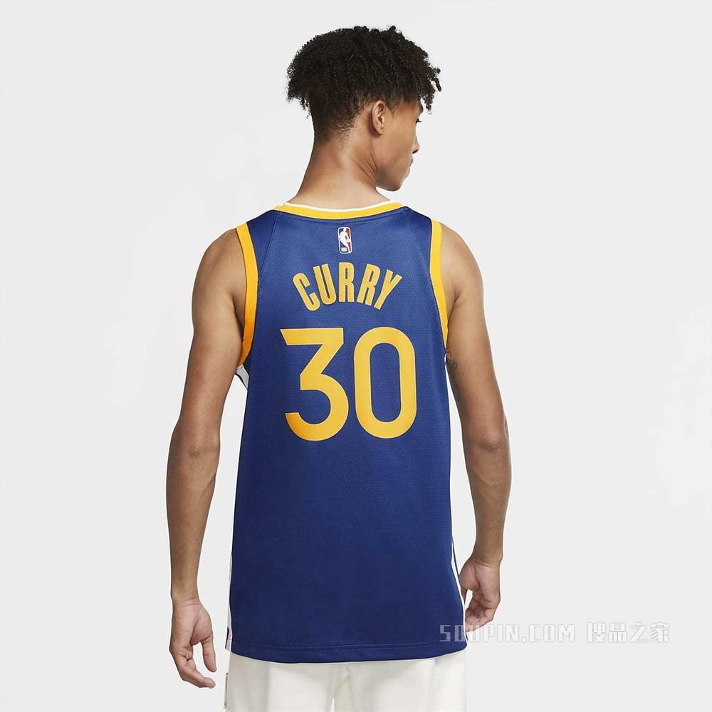 2020 赛季金州勇士队 (Stephen Curry) Icon Edition Nike NBA Swingman Jersey 男子球衣