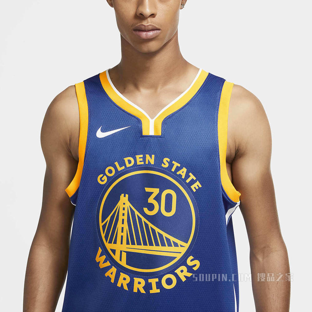 2020 赛季金州勇士队 (Stephen Curry) Icon Edition Nike NBA Swingman Jersey 男子球衣