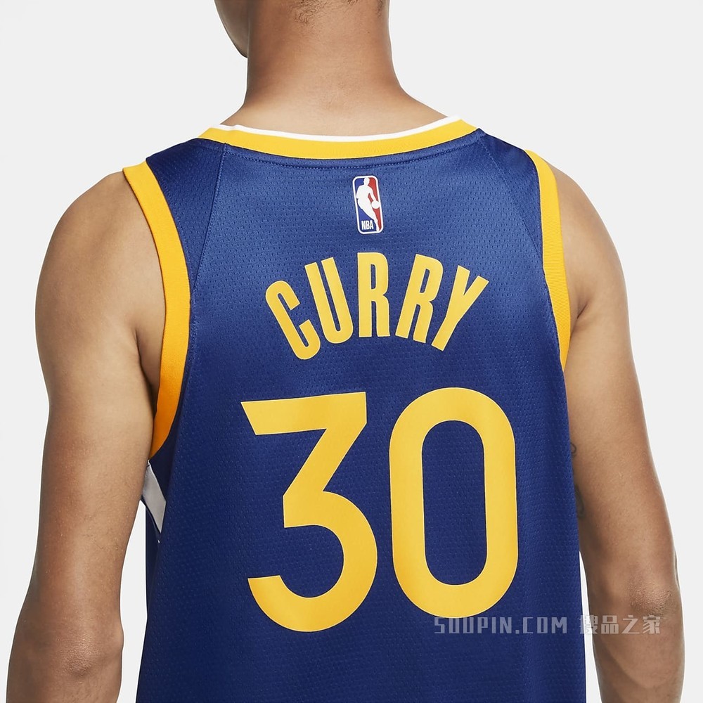 2020 赛季金州勇士队 (Stephen Curry) Icon Edition Nike NBA Swingman Jersey 男子球衣