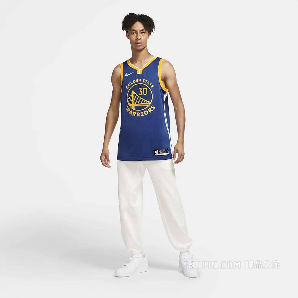2020 赛季金州勇士队 (Stephen Curry) Icon Edition Nike NBA Swingman Jersey 男子球衣