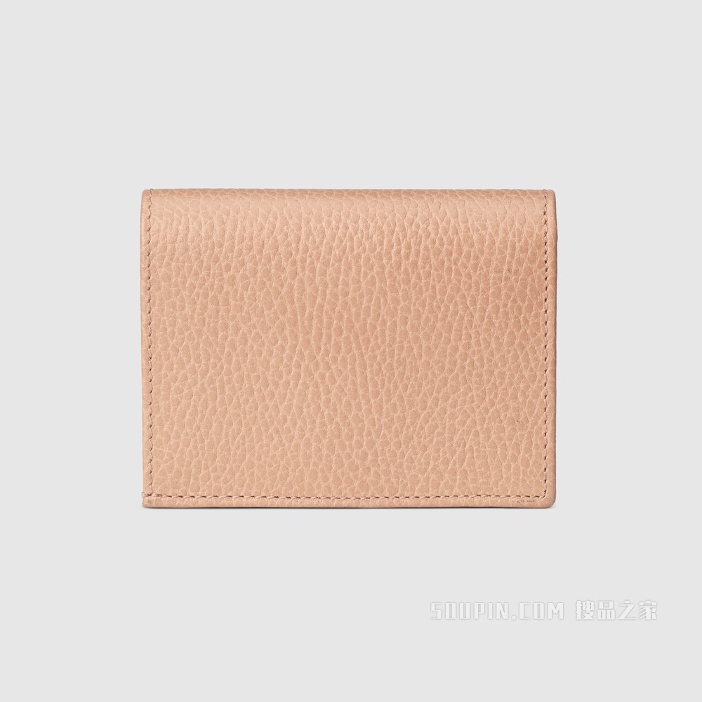 GG Marmont系列卡包 玫瑰米色皮革