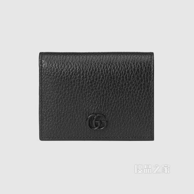 GG Marmont系列卡包 黑色皮革
