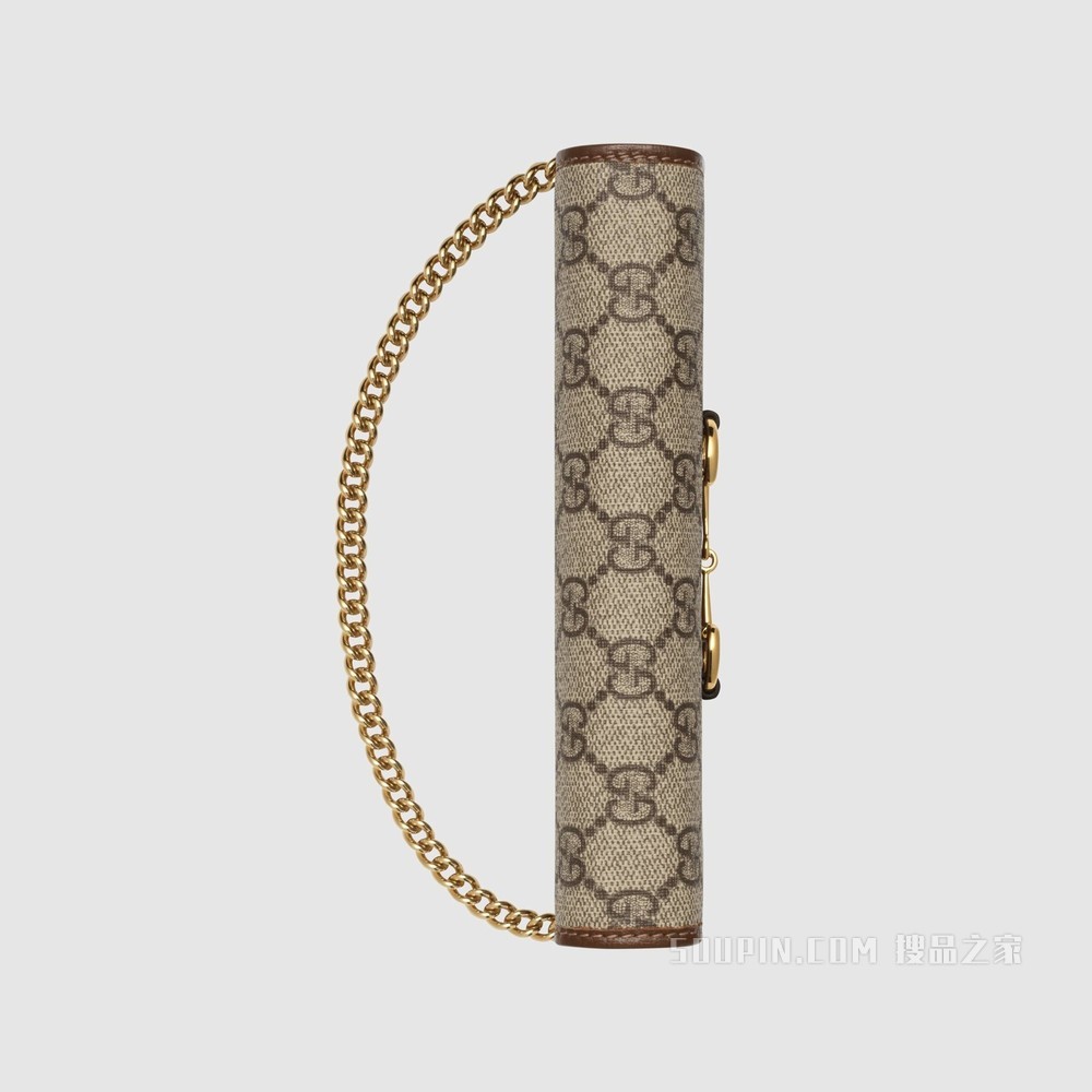 Gucci 马衔扣1955系列链带钱包 GG Supreme帆布