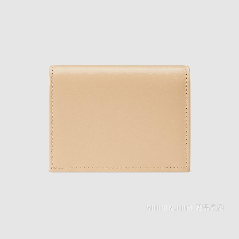 Gucci 马衔扣1955系列卡包 米色皮革