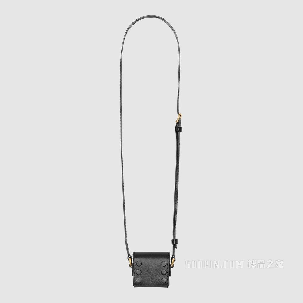 Gucci 马衔扣1955 Airpods保护套 黑色皮革