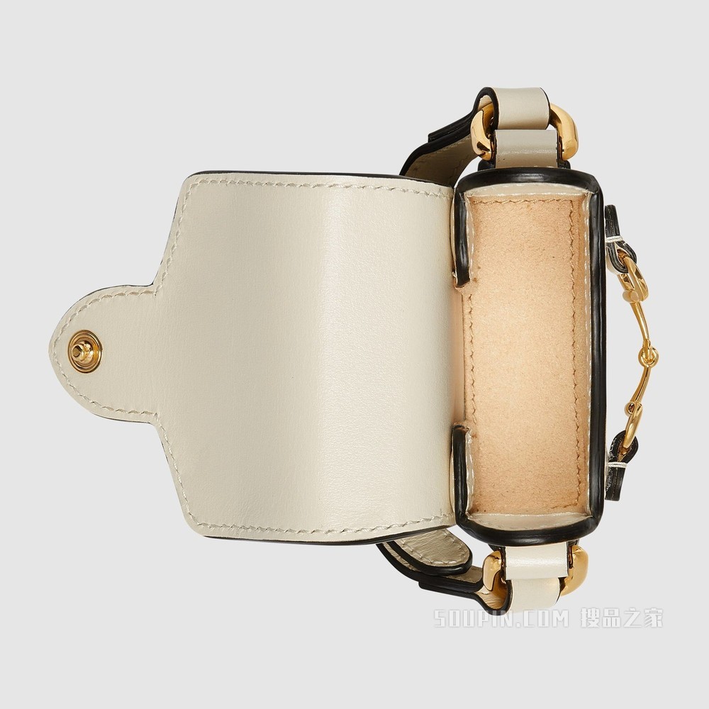 Gucci 马衔扣1955 Airpods保护套 白色皮革