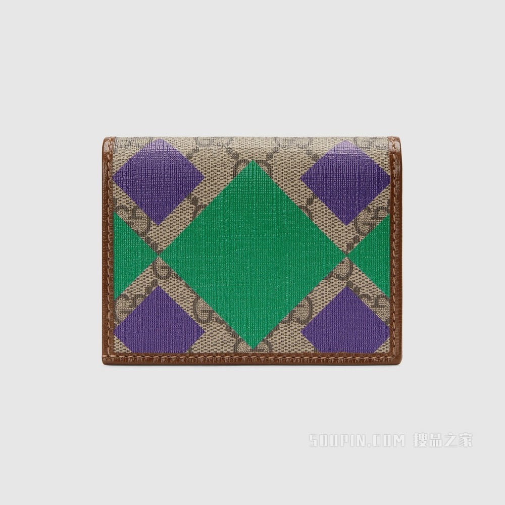 Gucci 马衔扣1955系列卡包 GG Supreme帆布