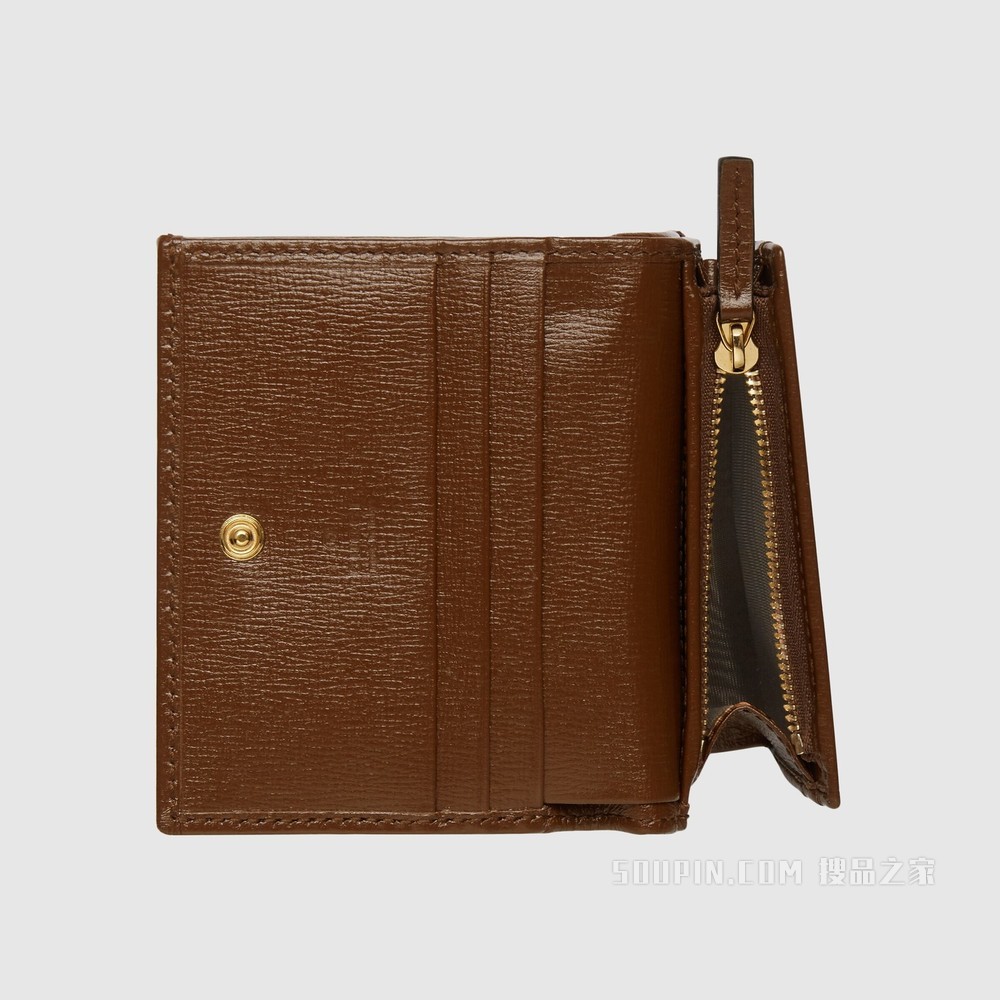 Gucci 马衔扣1955系列卡包 GG Supreme帆布