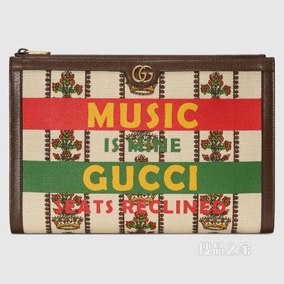 Gucci 100特别系列手拿包 象牙白色提花