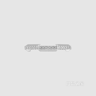 Gucci Link to Love系列钻石戒指 18K白金